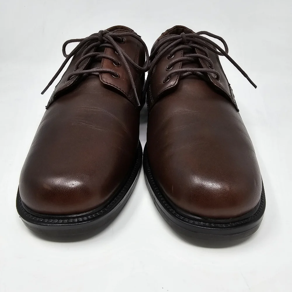 Nunn Bush Denali Waterproof Leather Comfort Shoes Gel Brown Oxfords Size 9.5‎